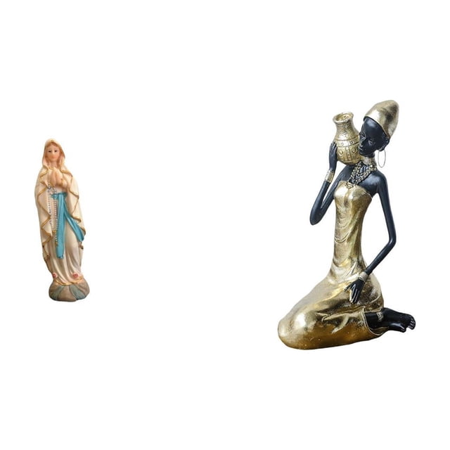 Estatua de Lutero,Colección religiosa de estatuas de la Virgen María,Figura de resina y la Dama de Lutero,Estatua de dama,Estatua de mujer tribal africana hecha a mano,artesanías de cafetería