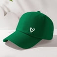 thumbnail image 4 of HuangHuanChen Baseball Cap for Women Heart Printed Baseball Cap Adjustable Hat Unisex Cotton Visor Sun Hat StreetwearBlackish Green, 4 of 5