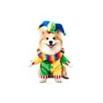 thumbnail image 3 of Dog Halloween Costumes, Vibrant Clown Pet Dress‑Up Outfit, Complete With Decorative Jester Hat, Fun Party Wear, Excellent For Holiday Photo Props For Furry Friends, 1 Pcs,XL, 3 of 7