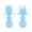 Blue, variant on Bueautybox Self Feeding Baby and Infant Utensils | Mini Spoon and Fork Training Utensi Baby Training Fork Spoon Set Infant Food Silicone Tableware Dishware