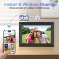 thumbnail image 2 of 10.1 inch Digital Picture Frame, 32GB IPS Smart Digital Photo Frame with Wifi and App, Auto-Rotate, Father's Day Gift, 2 of 10