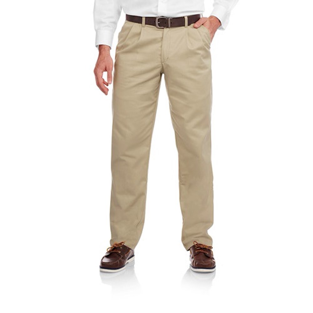Big Men's Pleated 100 Cotton Twill Pant with