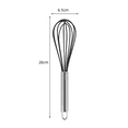 thumbnail image 2 of Manual egg beater stainless steel egg beater household mini baking egg beater silicone cream whisk-10 inch black, 2 of 5