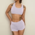 thumbnail image 2 of Bixock Swimsuit for Women,Bikinis Sets for Women,Women's Swimsuit Solid Color with Padded Bra No Underwire Top and Solid Shorts 2 Piece Swimwear Set, 2 of 4