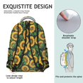 thumbnail image 5 of Sunflower and Leaf Black Pattern Backpack for School, Cute School Bag with Adjustable Shoulder Straps and Padded Back, 15.3"x11"x7.1", 5 of 5