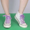 thumbnail image 5 of 1pair Double Layers Flat Boot Shoelaces Strings Purple for Sneakers Tennis Shoes, 5 of 6