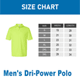 thumbnail image 2 of JERZEES Men's High Visibility Dri-Power Polo Shirt, Short Sleeve Safety Green, Cotton Blend, 2XL, 2 of 6