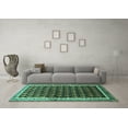 thumbnail image 3 of Ahgly Company Machine Washable Indoor Rectangle Persian Turquoise Blue Traditional Area Rugs, 2' x 3', 3 of 4