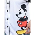 thumbnail image 5 of Women's Mickey Mouse Baseball Jersey Shirt White Button Down, 5 of 6