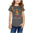 thumbnail image 4 of TopLLC Manches Courtes Col Rond Blouses & Chemises Chemises pour Enfants T-Shirt Graphique Manches Courtes Col Rond Crop Top pour 3-14 Ans Filles et Garçons T-Shirt Tee Blouse Fille, 4 of 4