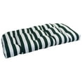 thumbnail image 2 of Blazing Needles Rounded Back Tufted Outdoor Loveseat Cushion, 42 x 19, Hunter Stripe, 2 of 2