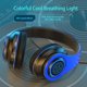 thumbnail image 4 of Pisexur Electronics - Auriculares inalámbricos Bluetooth para hombre, con luz RGB y micrófono, 8 horas de autonomía, plegables, para niños y organizador de electrónica., 4 of 7