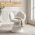 thumbnail image 6 of Wliqien Swivel Barrel Accent Chair, Upholstered Modern Vanity Chair, Round Swivel Chair, Ergonomic Makeup Chair for Bedroom Living Room Office, 6 of 7