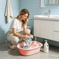 thumbnail image 5 of MMJ Laundry Basin with Built-in Washboard Thickened Plastic Wash Tub Deep for Household Hand Washing, 13.39x10.24x3.94in, 5 of 6