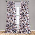 thumbnail image 2 of Floral Window Curtains, Exotic Alstroemeria Flowers Blooming Pastel Peruvian Lily Pattern, Lightweight Decor 2-Panel Set with Rod Pocket, Pair of - 28"x84", Pale Rose and Slate Blue, by Ambesonne, 2 of 3