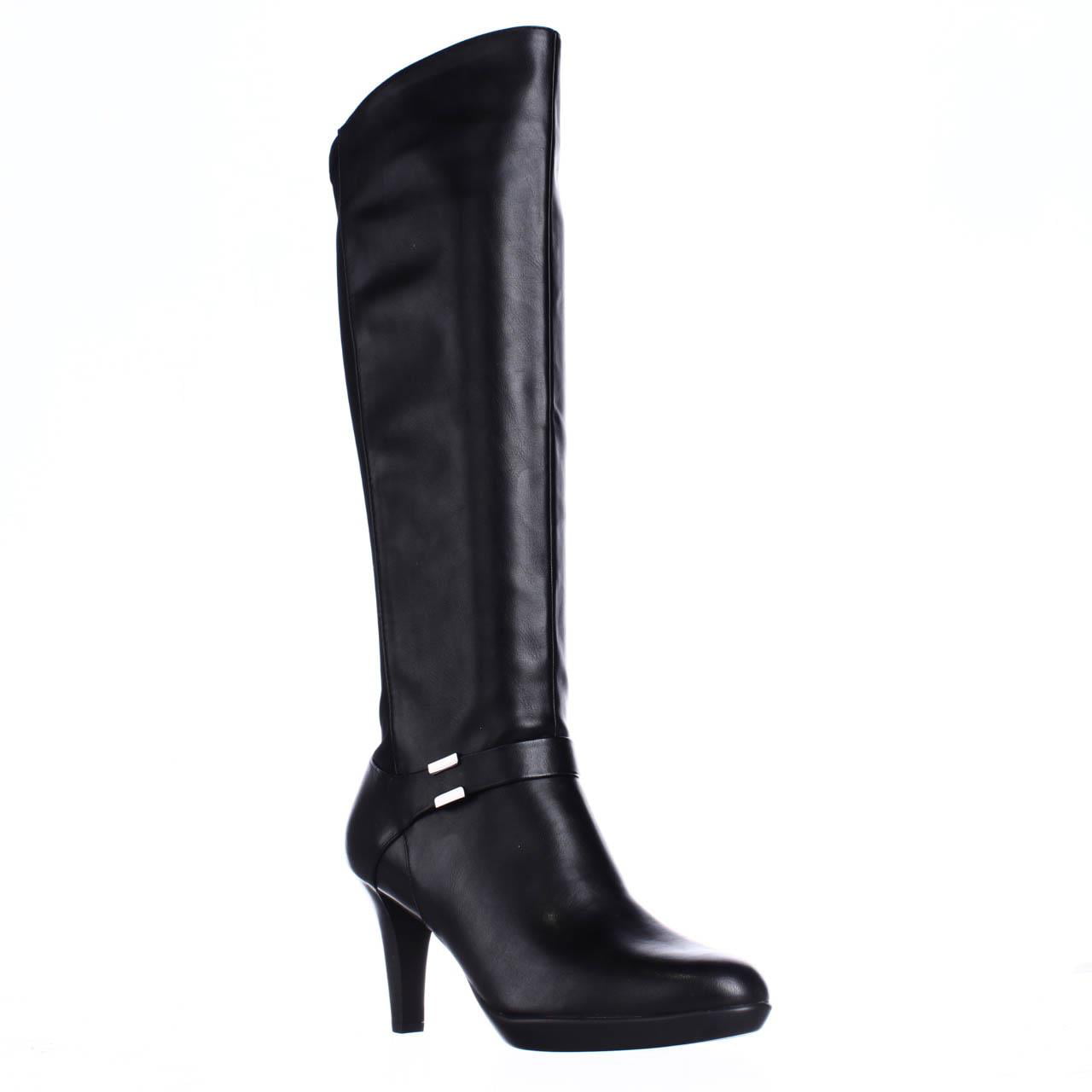 Womens A35 Violla Knee High Dress Boots - Black - Walmart.com