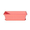 thumbnail image 1 of 3pcs Resin Rectangular Planting Pot Drainage Hole Vegetable Flower Planter Home Garden Plant Tray Pink 44x19x14cm, 1 of 7