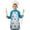Blue Butterfly Pattern, variant on Blue Butterfly Pattern Kids Aprons for Girls and Boys,Adjustable Neck Strap Toddler Aprons for Kids Cooking Baking
