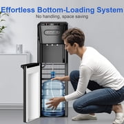 UrbanSync Bottom-Loading Water Dispenser w/ Hot, Room & Cold Water | Child Safety Lock, LED Display, Black