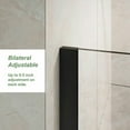 thumbnail image 3 of Glass Shower Door, 30 - 60 in.W x 72 in.H Shower Sliding Door Walk-in Shower Screen Dual Usage,1/4 Inch Thick Glass Panel With Stainless Steel Handle, Supporting Bar, Matt Black, 3 of 11