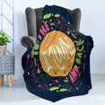 thumbnail image 4 of I Love You Soft Flannel Fleece Throw Blanket, Romance Shapes Hot Love Clouds Childish Inspirational Creative Friend Print, Cozy Plush for Indoor and Outdoor Use, 50" x 60", Multicolor, by Ambesonne, 4 of 5
