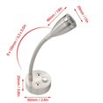 thumbnail image 4 of DC12?24V LED RV Bedside Lamp High Brightness Aluminium Alloy Gooseneck Reading Light for Camper Yachet Nickel Plating, 4 of 5