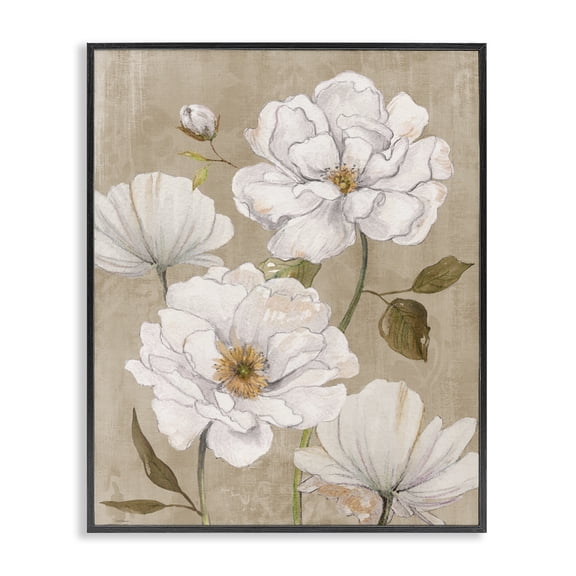 Stupell Industries Traditional Rustic Magnolia Blooms Black Framed Giclee Art, 11 x 14, by Carol Robinson
