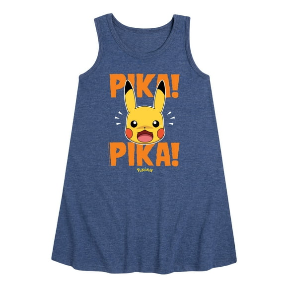 Pokémon - Pika Pika Scared - Youth Girls A-line Dress
