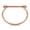 Rose Gold, variant on Titanium Steel Screw Bar Bangle Bracelet, D-Shape Cuff for Women Men Unisex