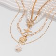 thumbnail image 4 of NICKSUN Boho Beach Layered Necklace, Seashell Starfish Imitation Pearl Stackable Multi Strand Choker Necklace, Vintage Ocean Vacation Women Neck Jewelry, 4 of 5