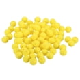 thumbnail image 1 of Perlas de silicona de 15 mm, 100 piezas de perlas de silicona al por mayor, perlas espaciadoras para bolígrafos, llaveros y pulseras, amarillas, 1 of 7