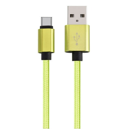 Dare Usb - CMPLE USB-C (USB Type C) to USB (USB-A) Braided Data Charging Cable - 10 Feet, Green