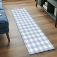 thumbnail image 5 of Light Blue Plaid Kitchen Runner Rug 2x6 Washable Runners for Hallway Non Slip Modern Minimalist Country Large Area Rug Indoor Floor Carpet for Bathroom Laundry Entryway Bedroom Living Room, 5 of 7
