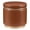 Caramel Brown, variant on Bowery Hill Round Modern Faux Leather Padded Storage Ottoman in Caramel Brown