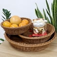 thumbnail image 4 of Bread Baskets for Serving - Foods and Veggies Storage Organizing Kitchen Counter or Restaurant Poly Wicker Tray - DishWasher Safe - Dough Scraper Gift, 4 of 8