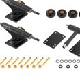 thumbnail image 3 of Polished 5.0 Skateboard Trucks with 52mm Wheels ABEC 11 Bearings Combo Set, Skateboard Wheels, Skateboard Bearings, Skateboard Pads Hardware Mixed color Bearings, 3 of 10