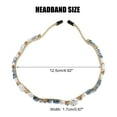 thumbnail image 2 of Unique Bargains Rhinestone Vintage Wavy Headband Faux Pearl Headband Women Hairband Navy Blue, 2 of 7