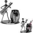 thumbnail image 2 of Portalápices con forma de guitarra, accesorio creativo para escritorio, portalápices de metal multiusos para regalos, niños, estudiantes y artículos de papelería, 2 of 4
