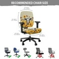 thumbnail image 6 of SCRAWLGOD Cow Sunflowers Butterfly 2 Pieces Comfy Office Chair Slipcover Breathable Split Computer Chair Slipcovers Easy to Remove Washable Boss Chair Covers for Home Decor, 6 of 7