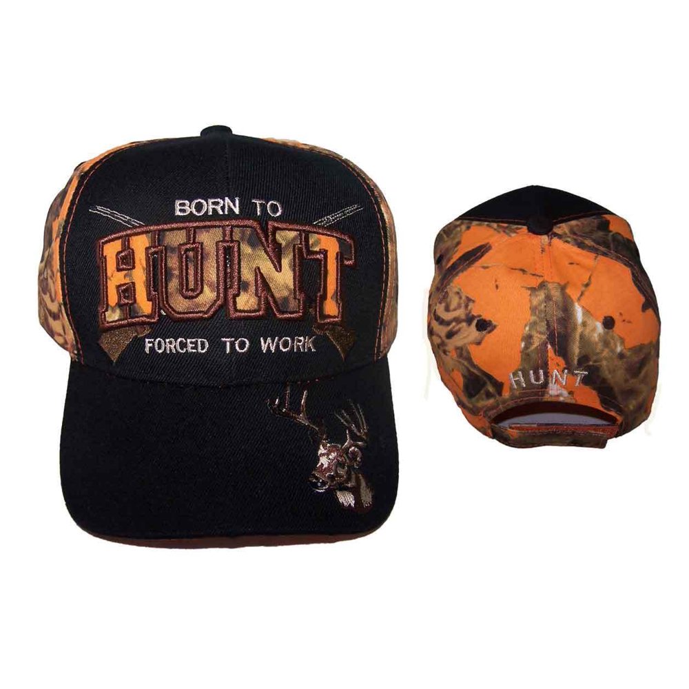 Banian Trading Born To Hunt Forced To Work Deer Hunting Baseball Caps