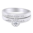 thumbnail image 2 of AFFY Round Cut White Natural Diamond Bridal Set Engagement Ring In 10k White Gold (0.25 cttw) Ring Size-10, 2 of 2