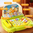 thumbnail image 2 of Kids Phone & Electric Piano Toy Set with Lights Music, Early Education Musical Toys for Toddlers Christmas Birthday Gifts(Green), 2 of 6