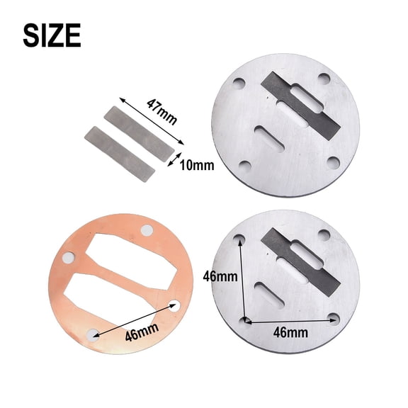 Metal Valve Plate Set for Air Compressor Cylinder Head, Gasket Replacement, 46mm Size, Reliable Performance, Air Compressor Parts