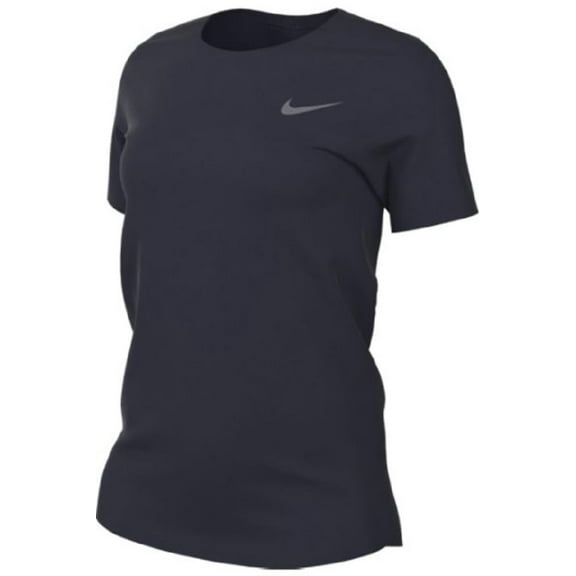 Nike Womens Legend Short Sleeve Crew T-Shirt as1, Alpha, l, Regular, Regular, Navy