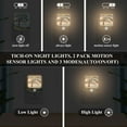 thumbnail image 3 of Yayeee LED Night Lights with Motion Detectors Auto Dusk to Dawn Light Sensors, 2 Pack, Mounatin at Dawn, 3 of 7