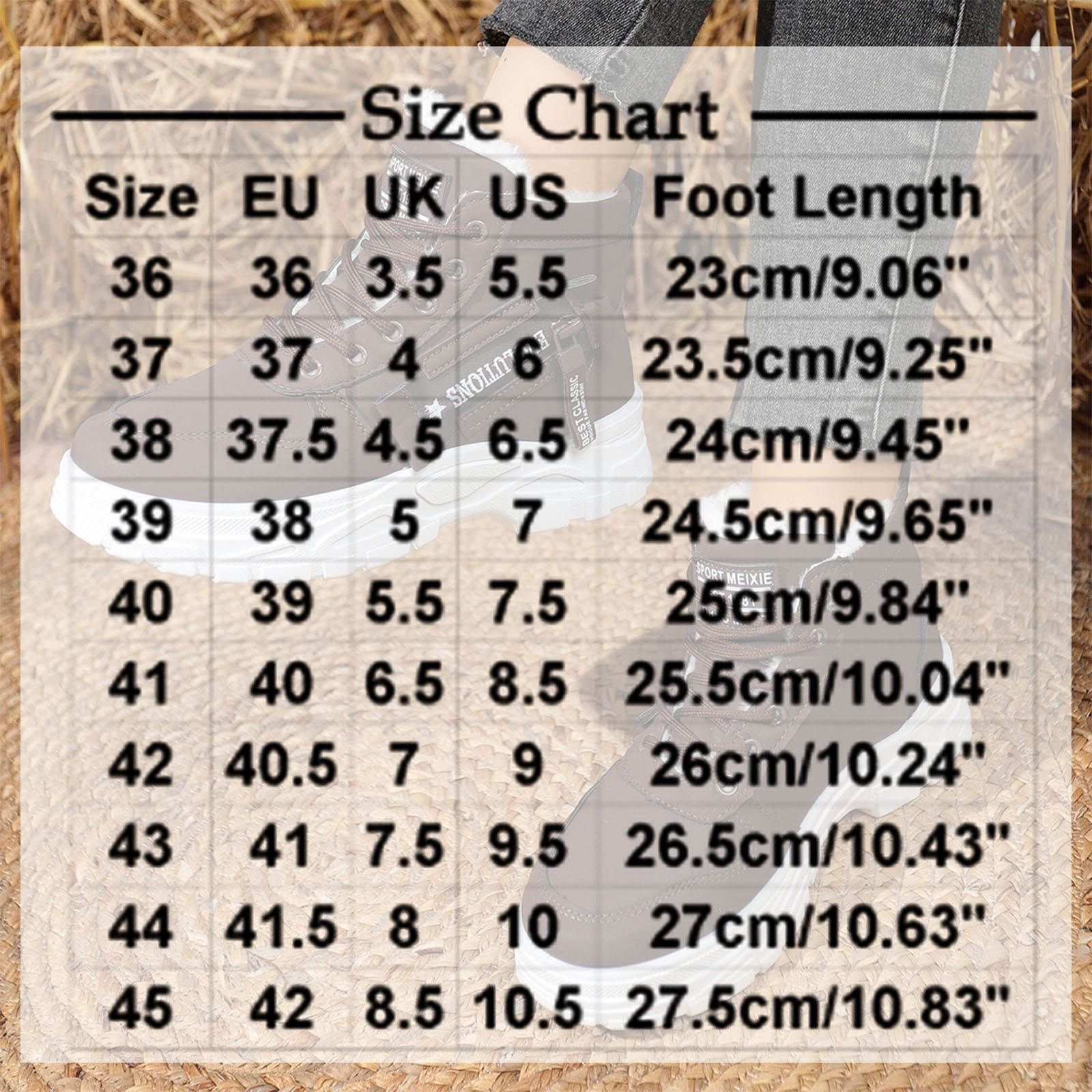 Miluxas Women's Fleece Lined Snow Boots, Thick Platform Winter Outdoor Shoes Hiking Warm Ankle Shoes Brown 8.5(41)