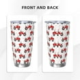 thumbnail image 3 of Rateoe Red Wheeled Tractors Printed Car Guy Gifts for Men Women Tumbler - 20oz/590ml Double Wall Vacuum Insulated Stainless Steel Travel Tumbler Cups with Lid & Straw-Straw Three-piece Set, 3 of 8