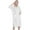 White, variant on Women's Zipper Robe, Unisex Soft Lightweight Bathrobe 3/4 Sleeve Pockets Pajama Dress