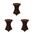 thumbnail image 4 of Wweixi Easy Care Stretch Round Tablecloth Stain-resistant And Versatile light brown 3Set, 4 of 6