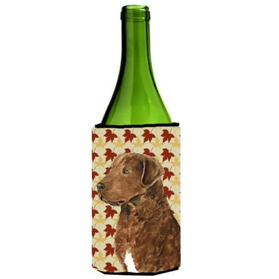 Chesapeake Bay Retriever Fall Leaves Portrait Wine Bottle Hugger - 24 oz.